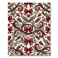 Romantic Winged Heart Cupid Arrow Scroll Rug