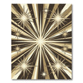Retro Starburst Beige Radial Rug