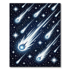 Cosmic Shooting Starry Night Sky Rug