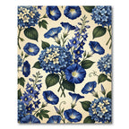 Vibrant Blue Morning Glory Hydrangea Arrangement Rug