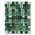 Shades of Green Woven Stripes Rug