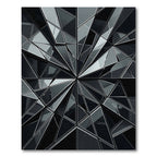 Monochromatic Geometric Crystal Fragment Facet Rug