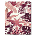 Crimson Tropical Leaf Paradise Rug