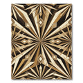 Geometric Gold Ray Sunburst Decorative Rug