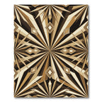 Geometric Gold Ray Sunburst Decorative Rug