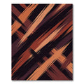 Abstract Copper and Bronze Crosshatch Rug