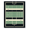 Athletic Green Field Gridiron Area Rug