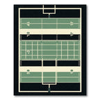 Athletic Green Field Gridiron Area Rug