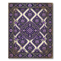 Ornate Purple Floral Medallion Rug
