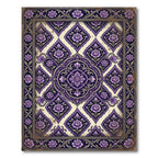 Ornate Purple Floral Medallion Rug