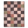 Terracotta Brown Subtle Splatter Check Rug