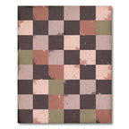 Terracotta Brown Subtle Splatter Check Rug