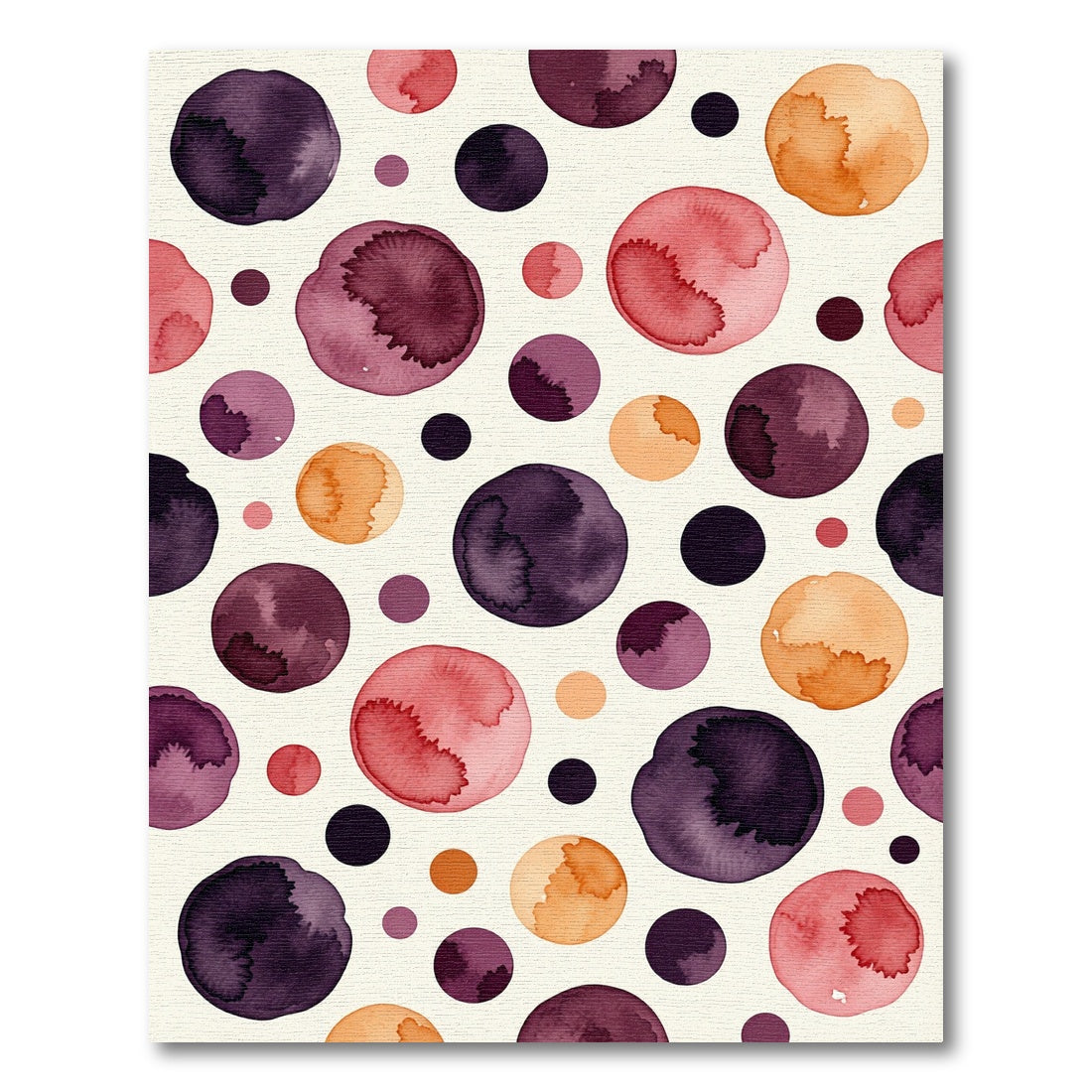 Watercolor Polka Dot Abstract Earthy Rug