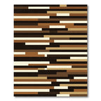 Earthy Tones Horizontal Stripe Composition Rug