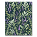 Botanical Lavender and Sage Dark Meadow Rug