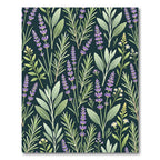 Botanical Lavender and Sage Dark Meadow Rug