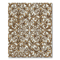 Elegant Gold Filigree Scroll Area Rug