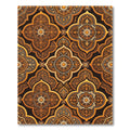 Aged Gold Arabesque Medallion Rug
