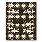 Torn Houndstooth Puzzle Pieces Rug