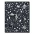 Shimmering Gray Starfield Scatter Rug