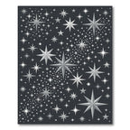 Shimmering Gray Starfield Scatter Rug