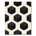 Minimalist Black Isometric Dice Grid Rug