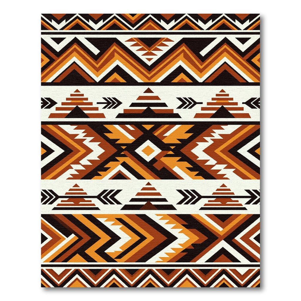Earthy Geometric Aztec Terracotta Accent Rug