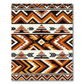 Earthy Geometric Aztec Terracotta Accent Rug