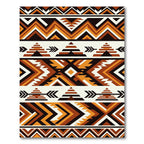 Earthy Geometric Aztec Terracotta Accent Rug