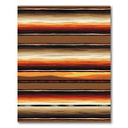 Earthy Sunset Geometric Striped Rug