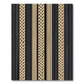 Gold and Charcoal Woven Linear Stripe Rug