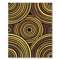 Golden Brown Concentric Circles Rug