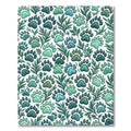 Green Paw Print Foliage Texture Rug