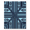 Deep Blue Laurel Botanical Stripe Rug