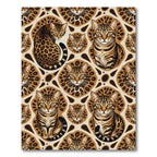 Sophisticated Bengal Cat Medallion Rug
