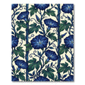 Deep Blue Floral Climbing Vine Rug