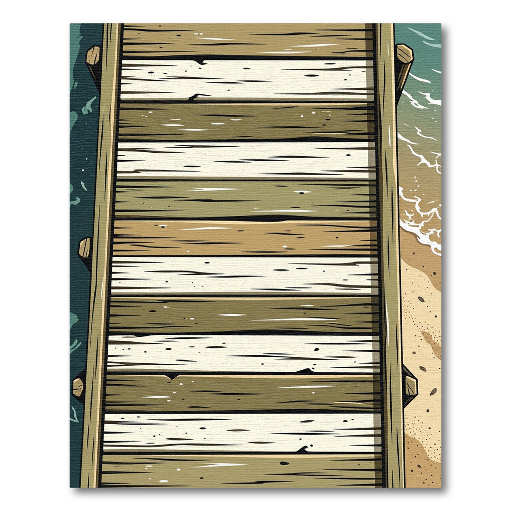 Coastal Weathered Timber Plank Rug