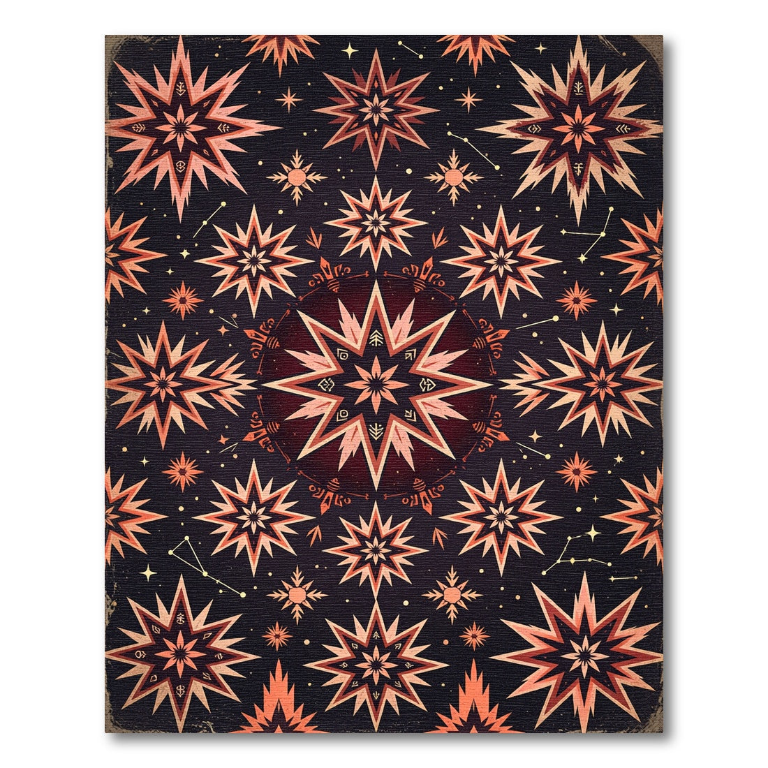 Celestial Amber Starry Night Rug