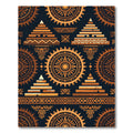 Golden Solar Temple Geometric Art Rug