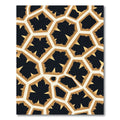 Geometric Gold Black Ochre Cells Rug
