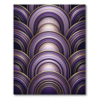 Elegant Purple Gold Deco Arches Rug