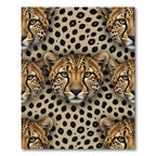 Golden Cheetah Spots Repeating Portrait Rug