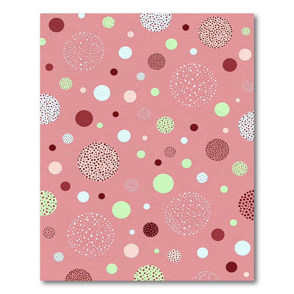 Pink Coral Polka Dot Scatter Rug