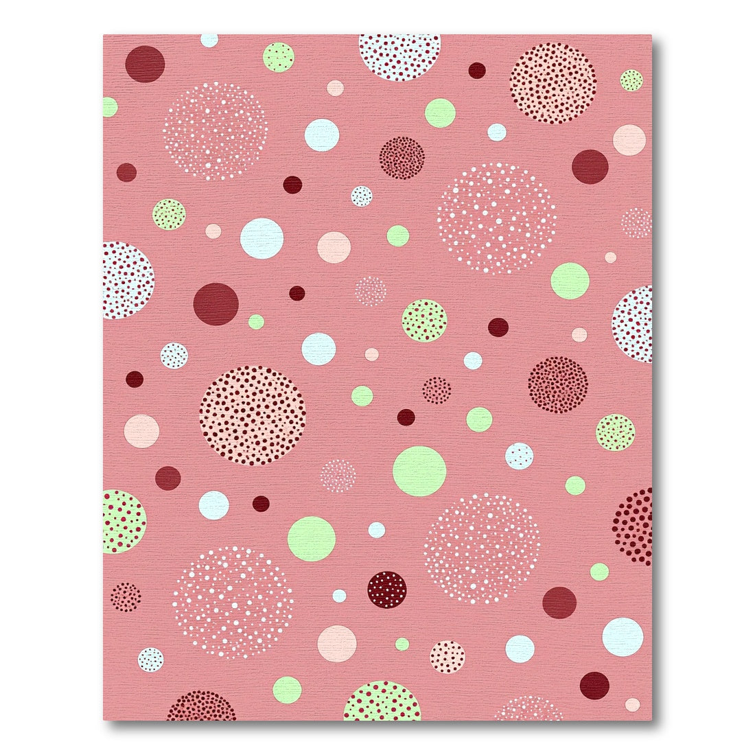 Pink Coral Polka Dot Scatter Rug