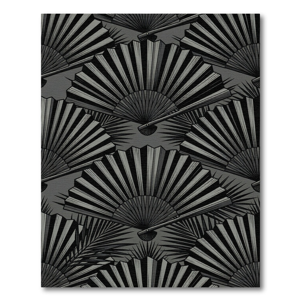 Monochrome Layered Fan Panorama Rug