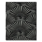 Monochrome Layered Fan Panorama Rug