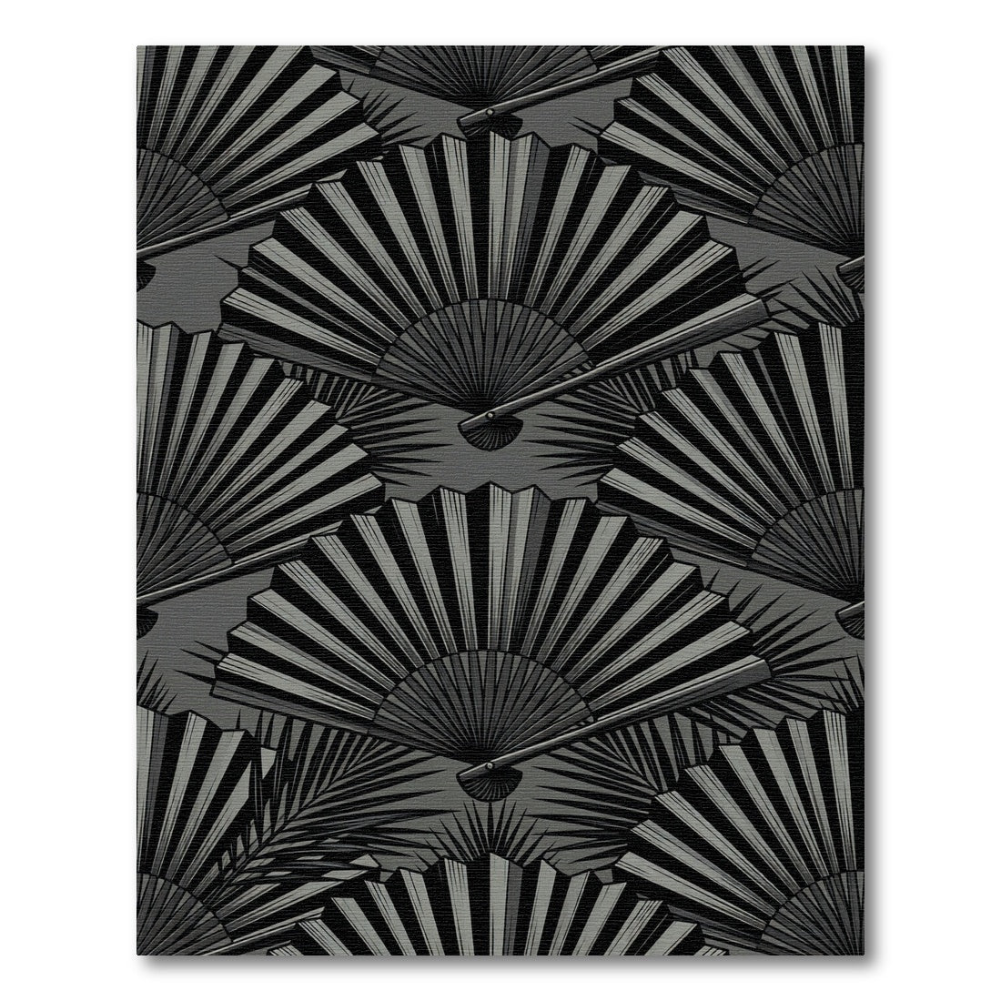 Monochrome Layered Fan Panorama Rug