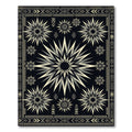 Monochromatic Sunburst Geometric Tribal Rug