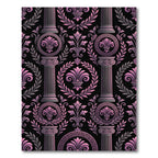 Neo-Classical Pink Column Greek Floral Rug
