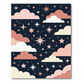 Cosmic Blush Pink Celestial Sky Rug